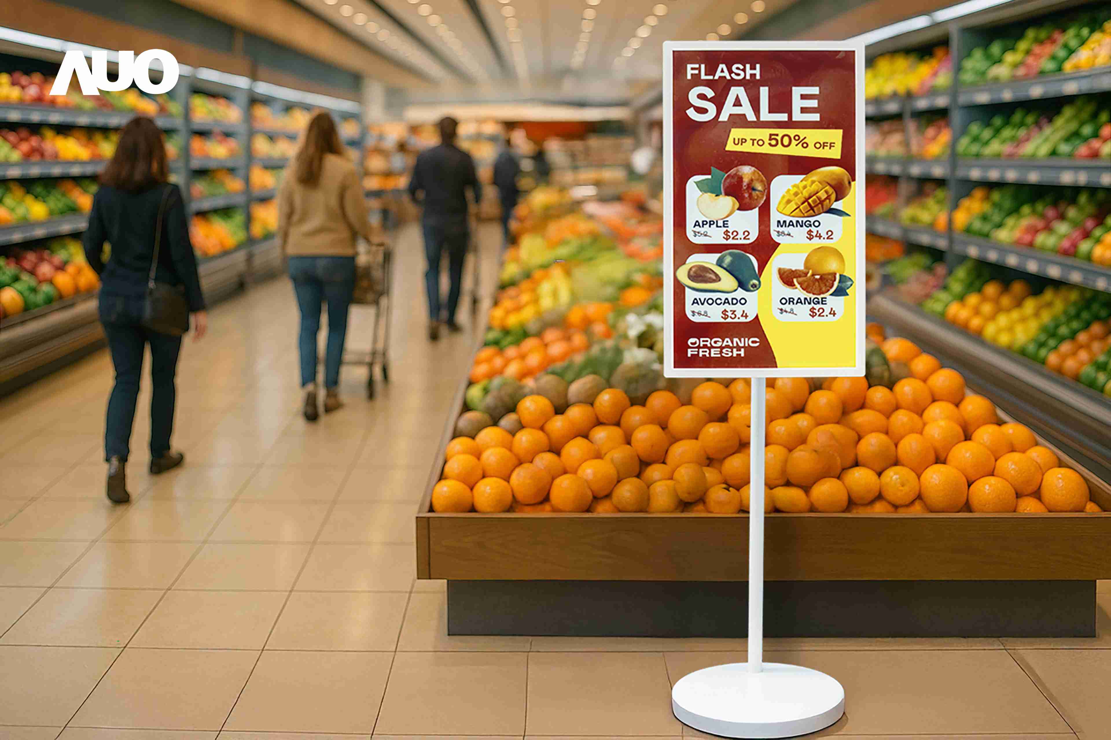 达擎首亮相低功耗、、全彩的〝aecoPost电子纸解决方案〞，，仅在更新画面时需要微量的电力驱动，，，无需布建电线的便捷设计，，，，使其可灵活应用、、、随意置放，，，，并可透过云端或行动装置app，，轻松管理及排程广告内容，，，，晋升店头营销利器。。。。