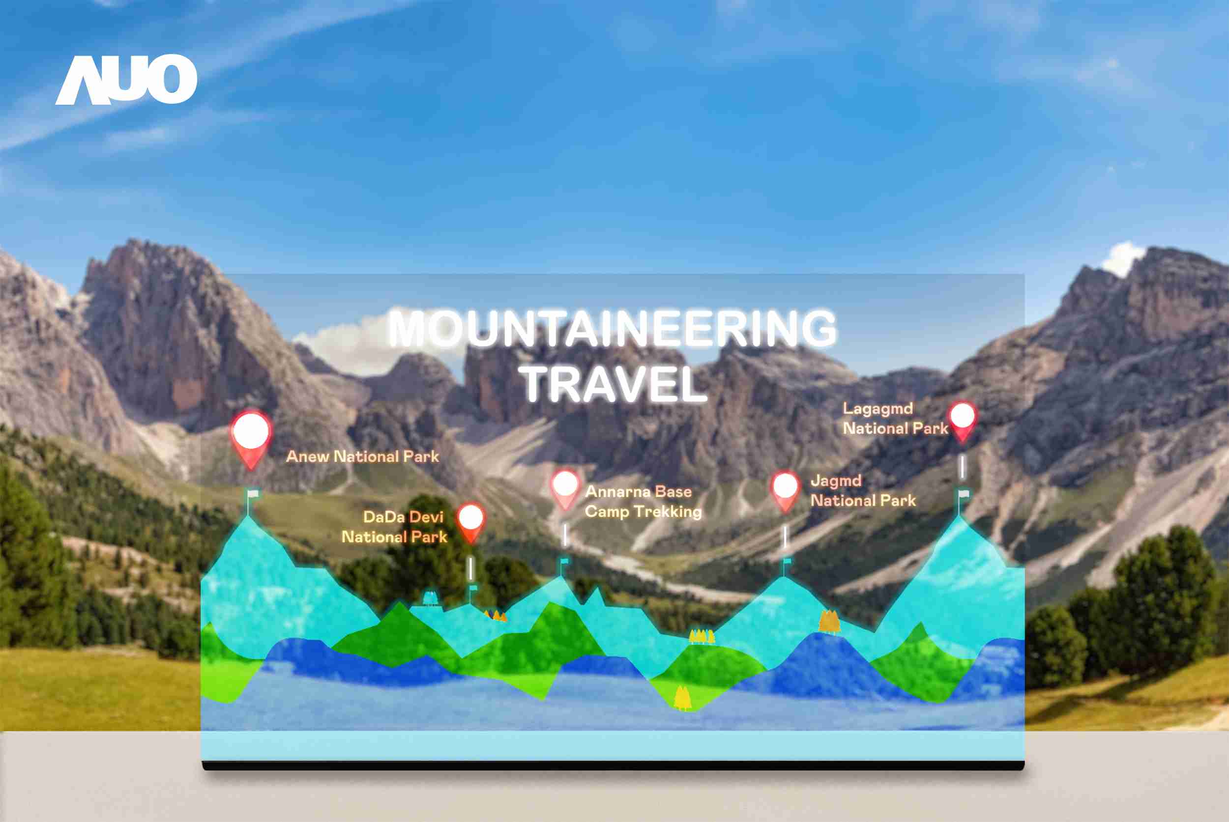 OBPay展示全球单片尺寸最大(*)42吋透明Micro LED显示器拼接而成的〝64吋透明Micro LED显示器〞，，具备高透明度、、、、1,000 nits高亮度、、广色域、、、、采用三边无边框的无缝拼接等多重特色，，呈现超高清、、、、细腻画质而不遮挡后方视觉，，，，满足层峰需求，，可广泛运用于零售、、、、艺术展览或商业空间等场域